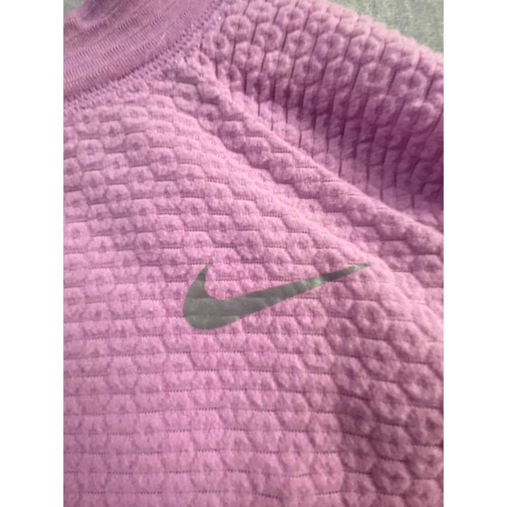 Nike Running Dri-FIT Purple Textured Honeycomb Long Sleeve Training Top Womens S - Picture 4 of 6
